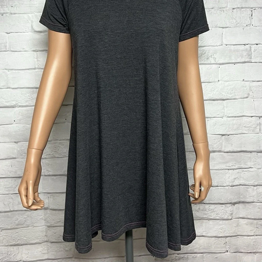 Natural Life Dress Womens Medium Gray Swing A Line Tee Flowy Lightweight - Picture 3 of 8